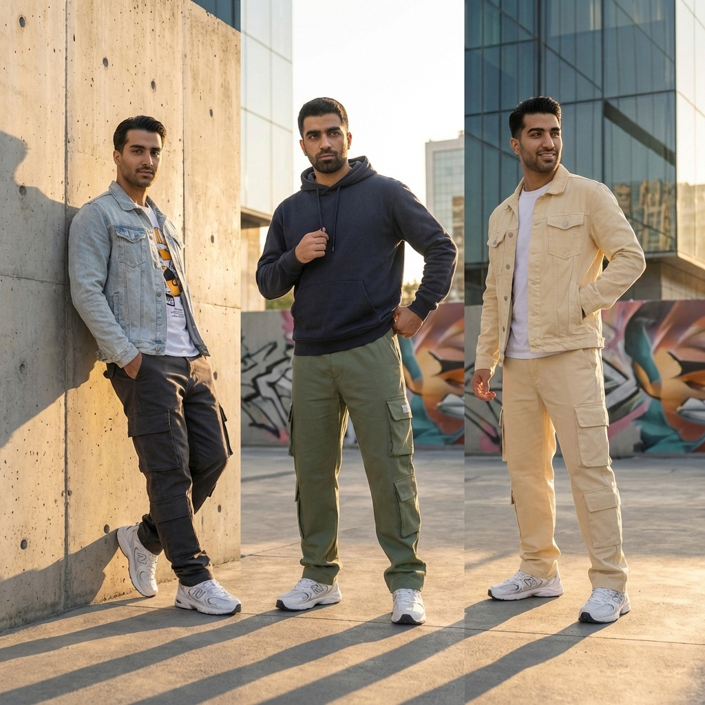 شلوار بنگال کارگو مردانه مدل HAMED-کرم